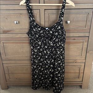 Black Floral Mini Dress